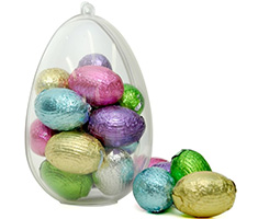 Paasgeschenken - Transparant paasei gevuld met paaseitjes